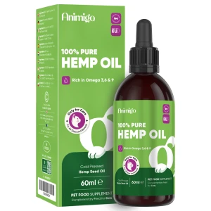 Hampefrøolie Animigo til kat, 60 ml, 60 ml