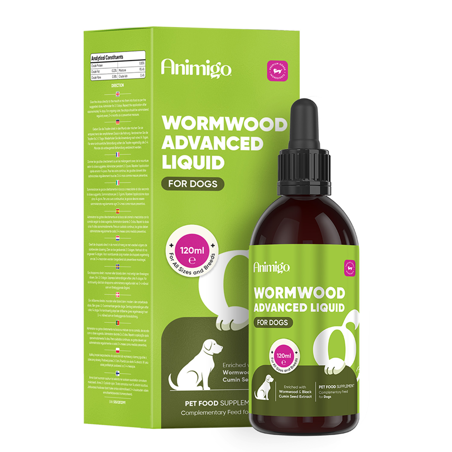 Wormwood Advanced 120 ml væske til hunde